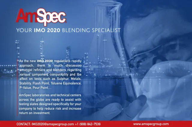 AmSpec's expertise in the IMO blending sector with new 2020 regulations.