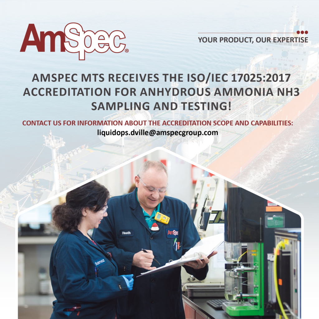Amspec AmSpec MTS Ammonia ISO17025 Accreditation Social Media