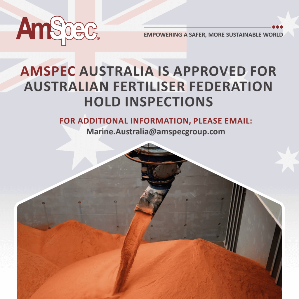 Amspec AmSpec Australia AFF Hold Inspection Accreditation